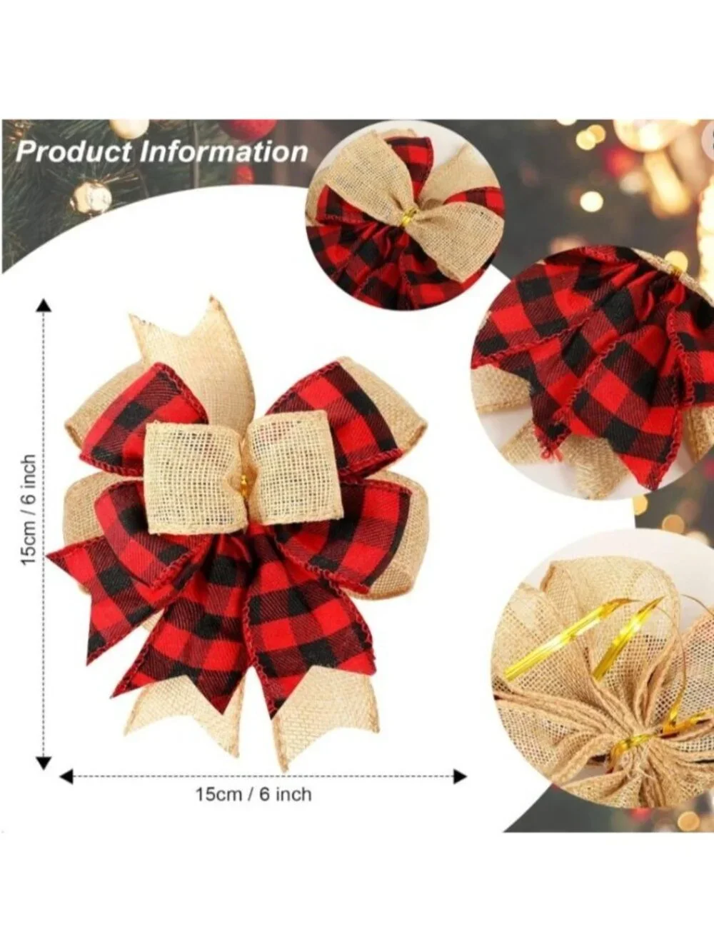 Plaid Bow Gift Wrap 6